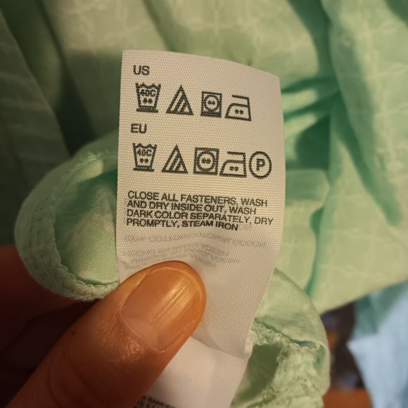Tommy Hilfiger NWOT Mint Green Long Sleeve Button Down Shirt Top Women's Size M - Picture 11 of 14